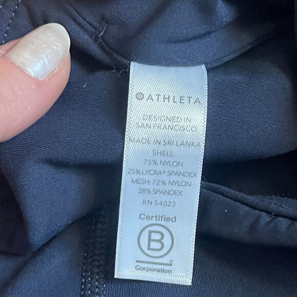 Athleta Lightening 7/8 Tight in Supersonic Navy, Size Medium - Picture 10 of 15